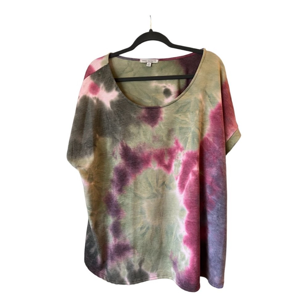 Green and Pink Tie Dye T-Shirt